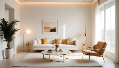 Fototapeta premium Photo interior modern design room 3d illustration