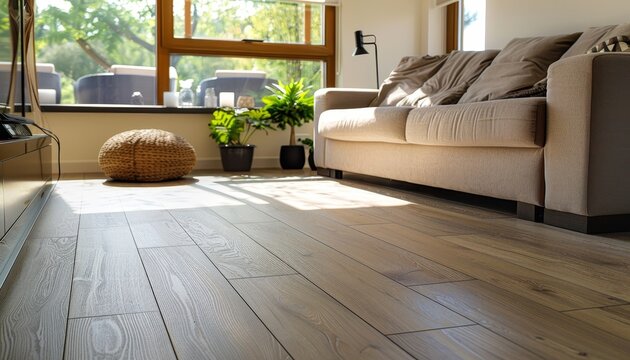 Relax in a British residence with laminate flooring