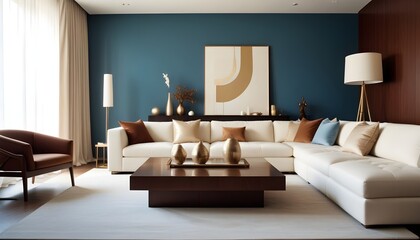 Photo interior modern design room 3d illustration