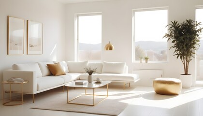 Photo interior modern design room 3d illustration