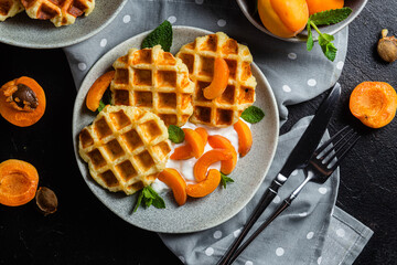Cottage cheese wafers with apricots 