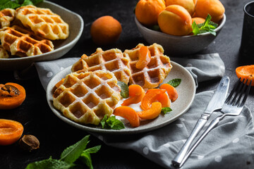 Cottage cheese wafers with apricots 