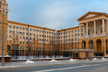 Fototapeta premium MOSCOW. The building of the Main Directorate of the Ministry of Internal Affairs of the Russian Federation in Moscow. Moscow. 38 Petrovka Street