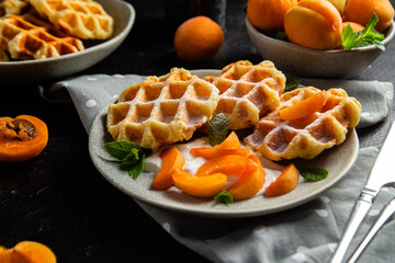 Cottage cheese wafers with apricots 