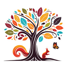 Obraz premium Tree Illustrator Artwork