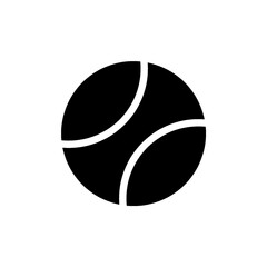 Tennis ball silhouette icon with simple and modern design