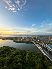 bridge over the river at Pantai Indah Kapuk PIK, Jakarta, Indonesia