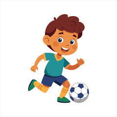 kid-plays-with-soccer-ball-vector