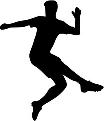 Illustration of Soccer Player Silhouette. Football player
