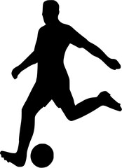 Illustration of Soccer Player Silhouette. Football player
