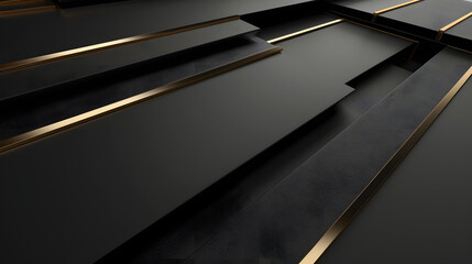 Obraz premium black background with golden wave background