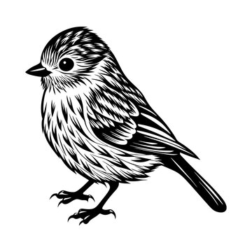 recommend clip art: A Bushtit Bird Silhouette