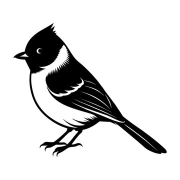 recommend clip art: A Titmouse Silhouette