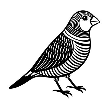 recommend clip art: A Zebra Finch Bird Silhouette