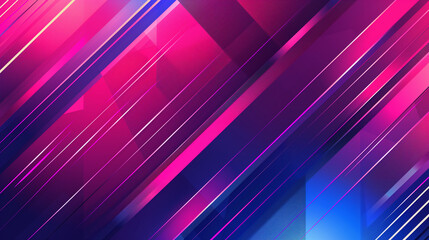 Fototapeta premium A vibrant and modern geometric pattern with flat neon lines and gradient stripes, perfect for placing on banners or posters.