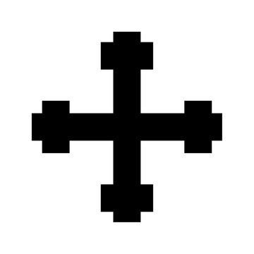 Cross crosslet icon, Christian cross symbol