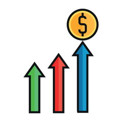 high growth opportunities vector icon