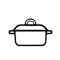 Pan in doodle style isolated on white background. Signature icon. Outline vector illustration. Can be used as an icon or symbol. Decorative element. Hand drawn black sketch.