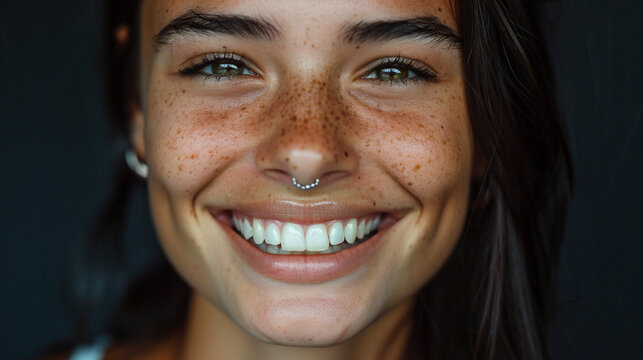 Portrait of a smiling woman. 