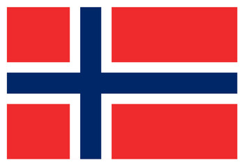 Fototapeta premium Norwegian Flag flat vector illustration. 