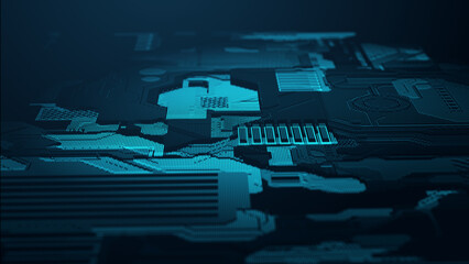 Abstract technological background. Digital information. The concept of big data. 3d rendering.