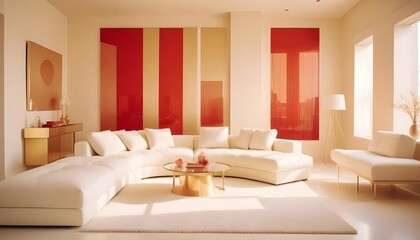 Photo interior modern design room 3d illustration