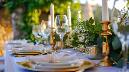 Fototapeta premium Table set for a dinner