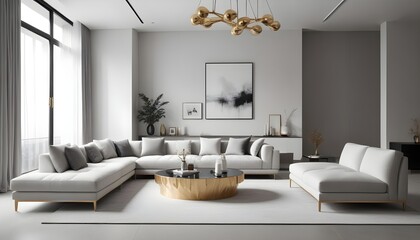 Photo interior modern design room 3d illustration