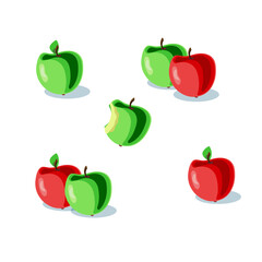 set of apples fruit