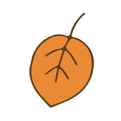autumn leaf line sketch. Leaf. nature. coloring. vector illustration.