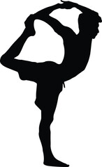 silhouette of a person in a yoga