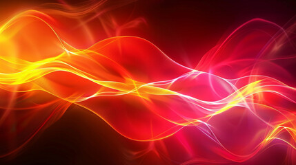 Light red & yellow Neon Wave Background