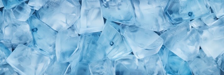Obraz premium Close-up of Blue Ice Cubes