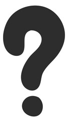 Black question symbol. Simple icon. Faq symbol