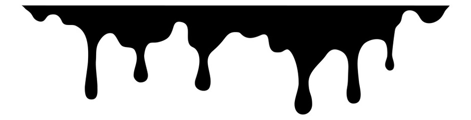 Liquid paint border. Artistic ink dripping element