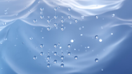 calcium citrate molecular structure, 3d model molecule, e333 antioxidants, structural chemical formula view from a microscope
