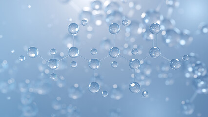 gluconic acid molecular structure 3d, e574 acidity regulator, structural chemical formula view from a microscope