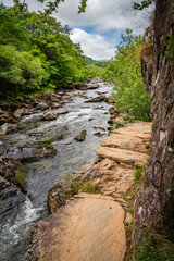 walking the Aberglaslyn Pass in North Wales