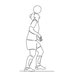 One continuous single drawing line art flat doodle  girl, sport, player, soccer, female, game, ball, football, playing, fun. Isolated image hand draw contour on a white background
