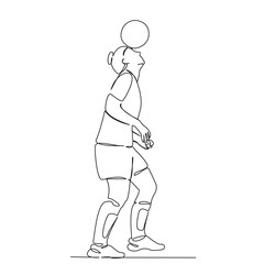 One continuous single drawing line art flat doodle  girl, sport, player, soccer, female, game, ball, football, playing, fun. Isolated image hand draw contour on a white background
