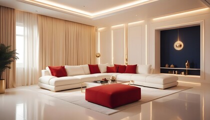 Photo interior modern design room 3d illustration
