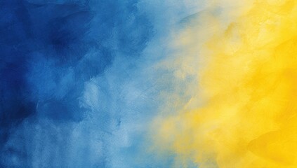 Abstract Blue And Yellow Gradient Texture Wall Background