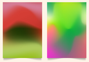 Naklejka premium Colorful gradient summer posters with fluid gradients. Modern design for social media, posters, banners, and flyers