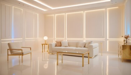 Photo interior modern design room 3d illustration