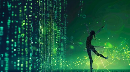 An ecologically clean environment renewable electricity source for a sustainable future - concept 3D rendering