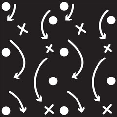 football tactics icon set, game success strategy in football, scheme play, vector illustration on white background