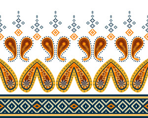 abstract Traditional geometric ethnic fabric pattern ornate elements with ethnic patterns design for textiles, rugs, clothing, sarong, scarf, batik, wrap, embroidery, print, curtain, carpet