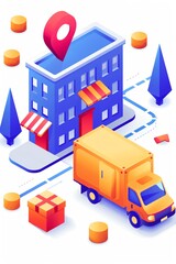 Small business using a logistics management feature on an SME platform to optimize supply chain operations, logistics management, efficiency
