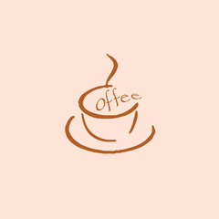 Creative Professional Trendy and Minimal COFFEE Logo Design, COFFEE Icon Logo in Editable Vector Format