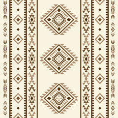 Ancient echoes Aztec geometric seamless patterns southwest Navajo Native American tribal ethnic colorful for textile printing